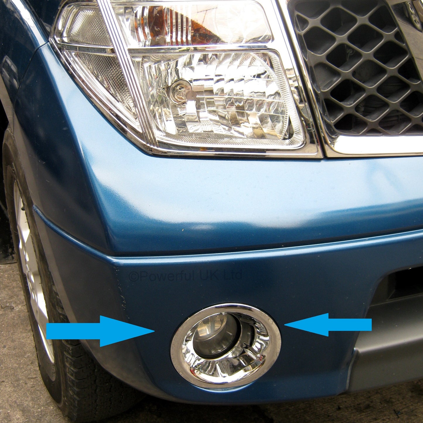 Front Bumper Fog Lamps for Nissan Navara D40 Pickup - Aftermarket - (Pair)