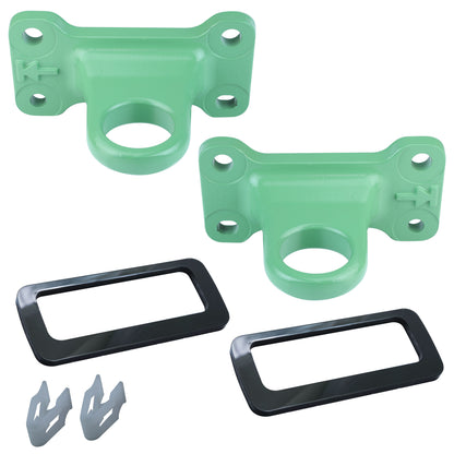 Tow Loop Upgrade Kit - Green Loops + Black Inserts for Land Rover Defender L663