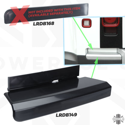 Rear Bumper Recess Trim (Lower Section) for Land Rover Defender L663 in Gloss Black - LEFT