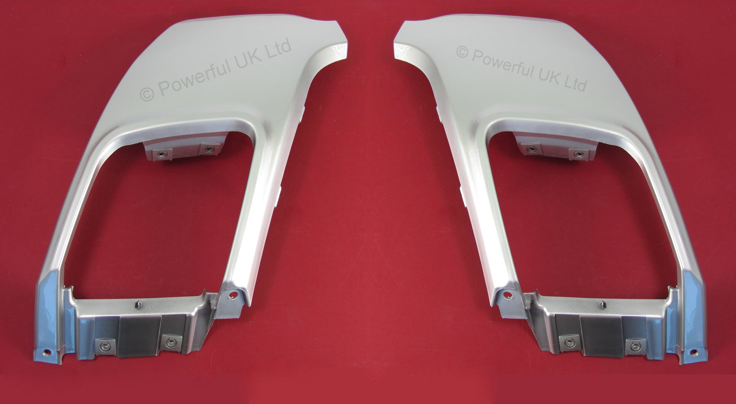 Rear Bumper Plastic Exhaust Trim for Range Rover Evoque L538 Dynamic - Silver - PAIR