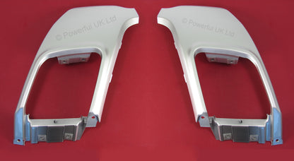 Rear Bumper Plastic Exhaust Trim for Range Rover Evoque L538 Dynamic - Silver - PAIR