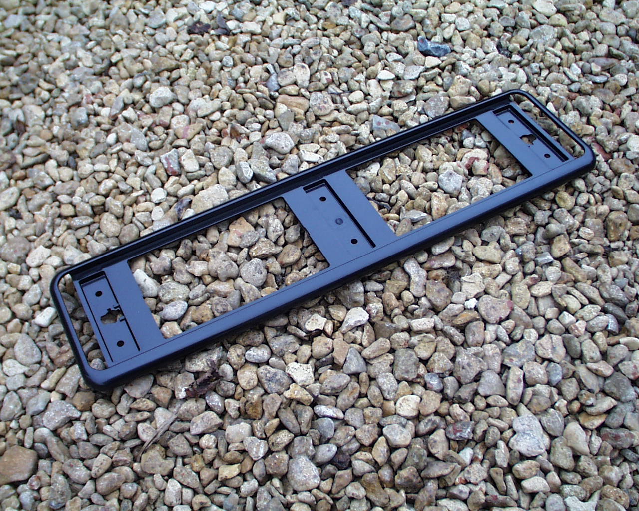 Number Plate Surrounds FRONT + REAR -  Black - for Land Rover Defender