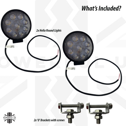 Hella 4" Round Work Spot Light R1500 LED - 2pc