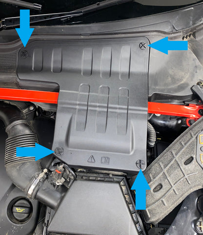 4pc Clips for the Battery Cover on the Range Rover Evoque 1