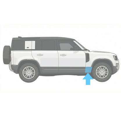 Gloss Black Lower Door Moulding for Land Rover Defender L663 - L1