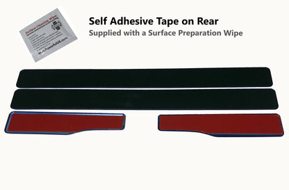 B-GRADE Door Scuff Plate Insert Set - Blue + 'Lets Go' for Range Rover Evoque