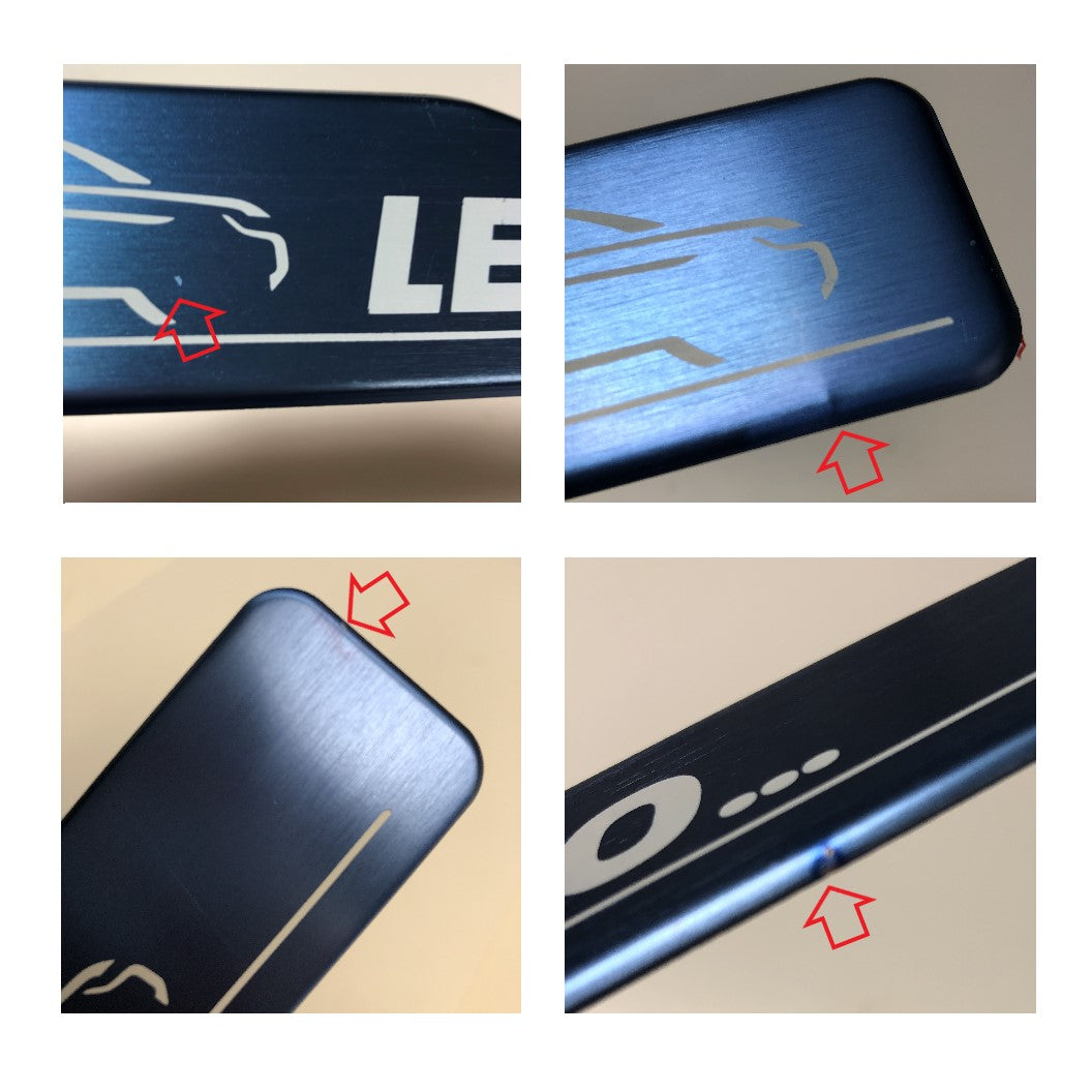 B-GRADE Door Scuff Plate Insert Set - Blue + 'Lets Go' for Range Rover Evoque