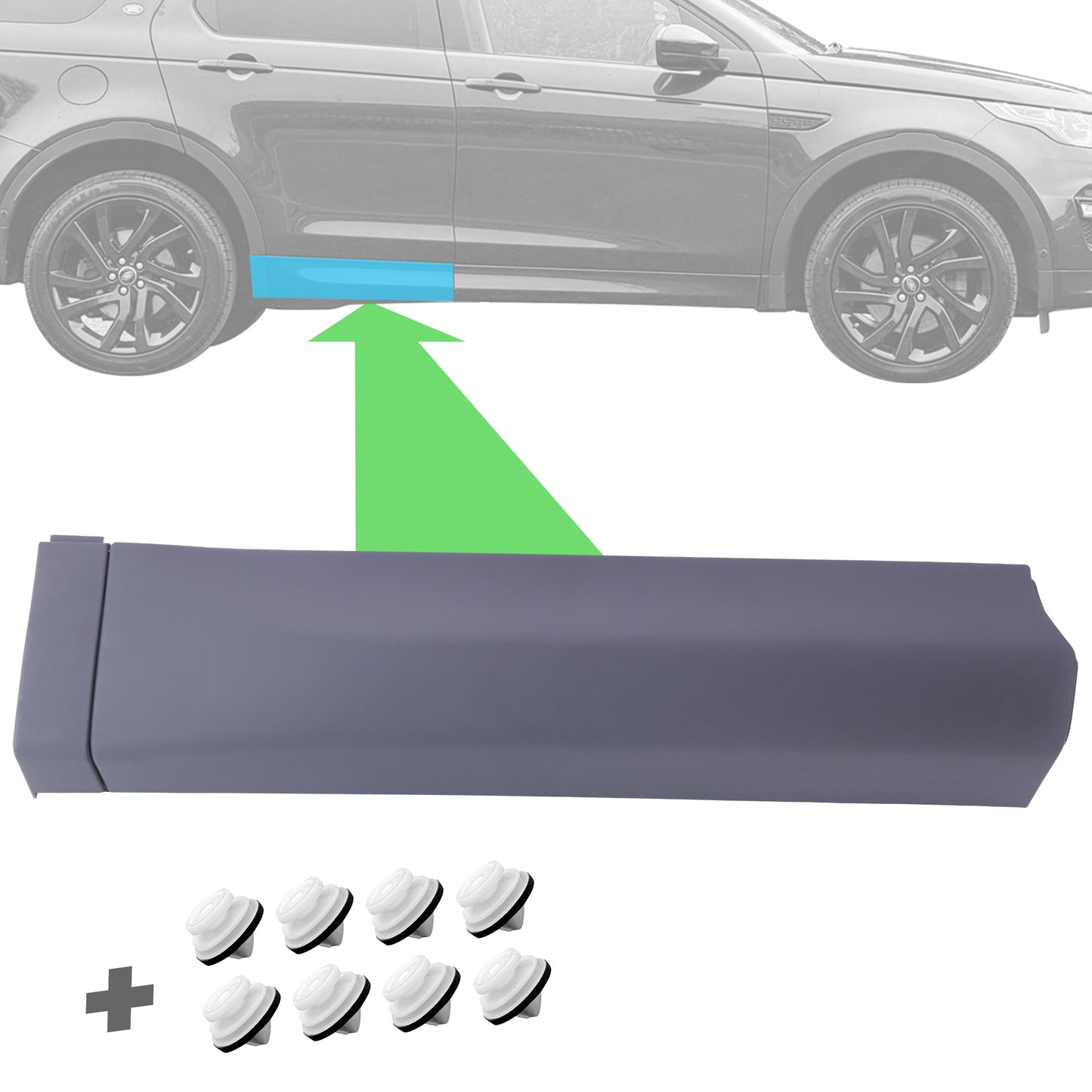 Dynamic Lower Door Moulding for Land Rover Discovery Sport 2015-19 - Right Rear