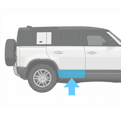 Gloss Black Lower Door Moulding for Land Rover Defender L663 - R3