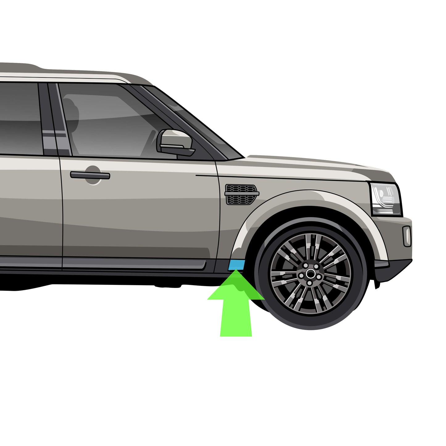 Front Right Wheel Arch End Cap 'Back End' for Land Rover Discovery 4