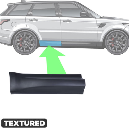 Lower Door Moulding in Textured Black - Rear Rear Door Section - for Range Rover Sport L494