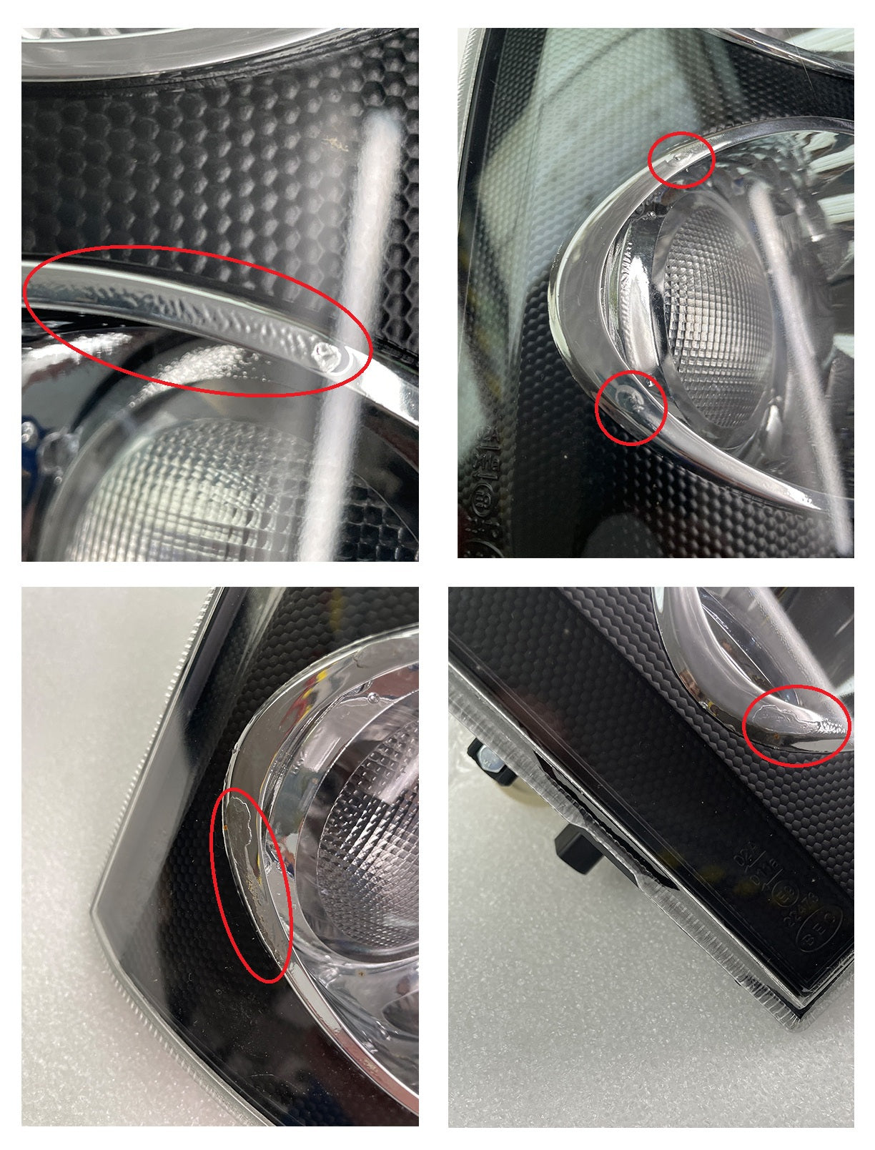 B-GRADE - Front Side Light / Indicator Assembly for Range Rover L322 - Clear Indicator/Black Body - PAIR