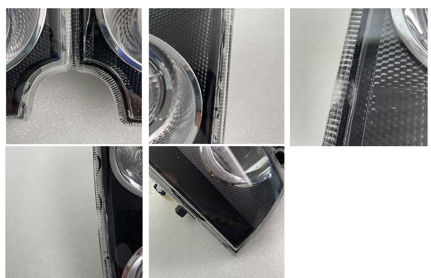 B-GRADE - Front Side Light / Indicator Assembly for Range Rover L322 - Clear Indicator/Black Body - PAIR