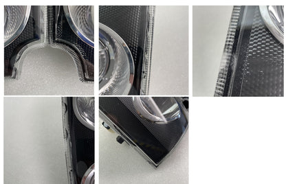 B-GRADE - Front Side Light / Indicator Assembly for Range Rover L322 - Clear Indicator/Black Body - PAIR