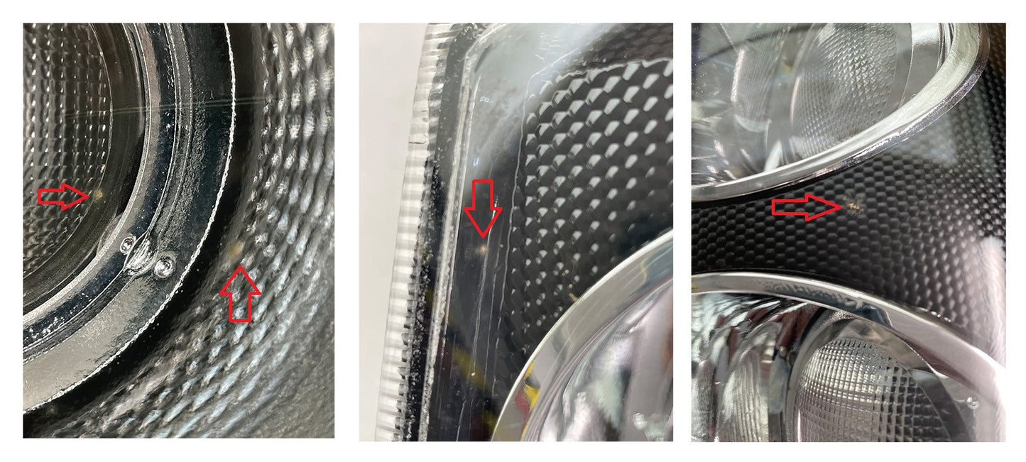 B-GRADE - Front Side Light / Indicator Assembly for Range Rover L322 - Clear Indicator/Black Body - PAIR