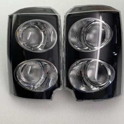 B-GRADE - Front Side Light / Indicator Assembly for Range Rover L322 - Clear Indicator/Black Body - PAIR
