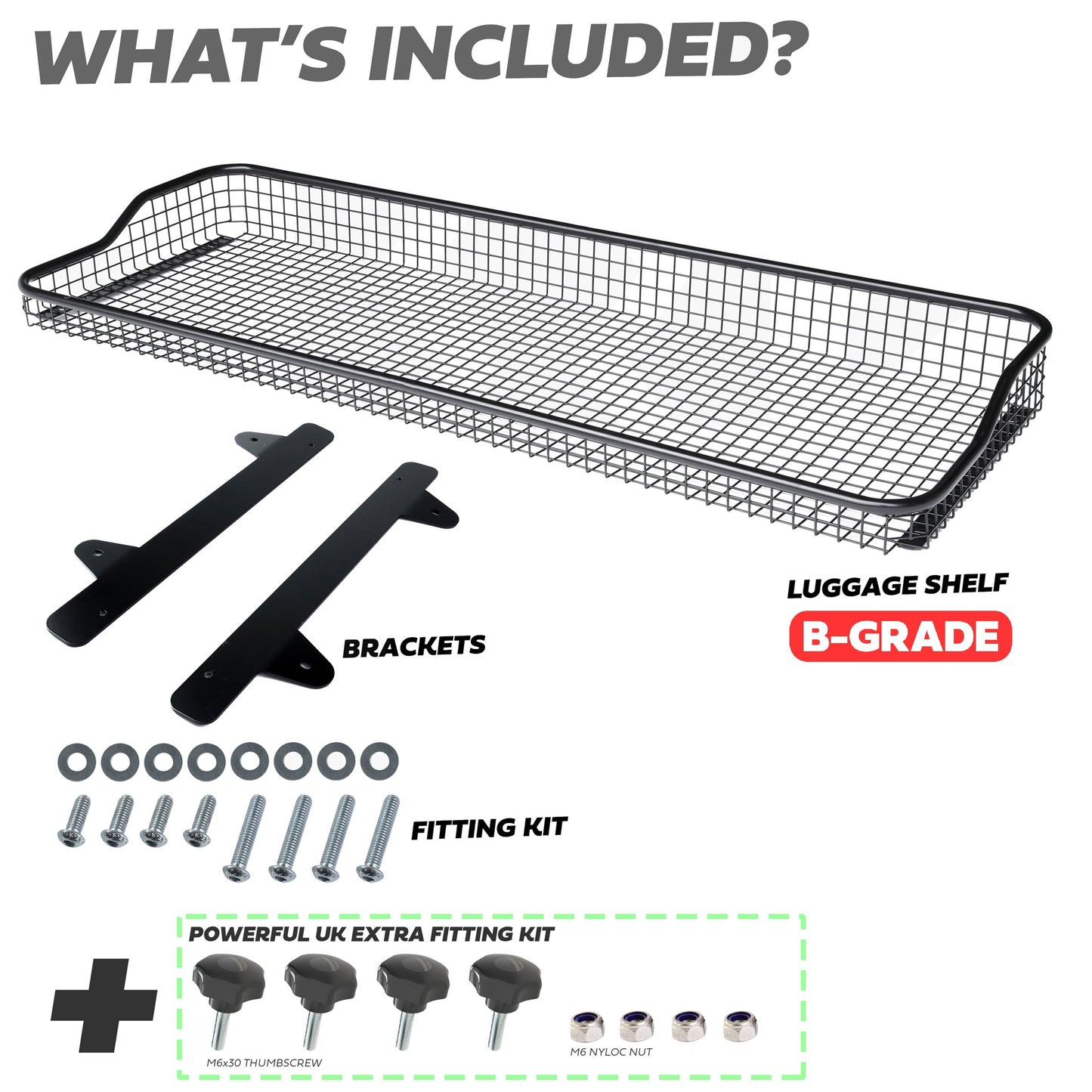 B-GRADE - Mesh Luggage Rack for Land Rover Defender L663 (110 model)