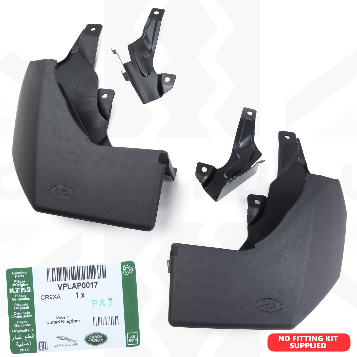 B-Grade - Genuine Mudflap Kit - Rear - for Land Rover Discovery 3(2009) & Discovery 4 - NO FITTING KIT