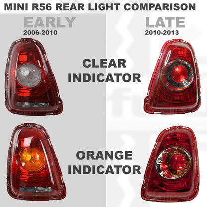 Rear Light - Right - Orange Indicator - NO Bulb Holder/Bulbs - for BMW Mini (R56/R57)