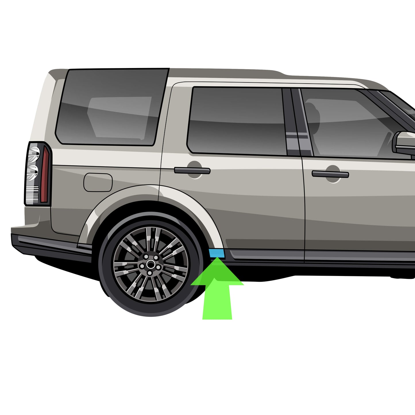 Rear Right Wheel Arch End Cap 'Small Cap' for Land Rover Discovery 4
