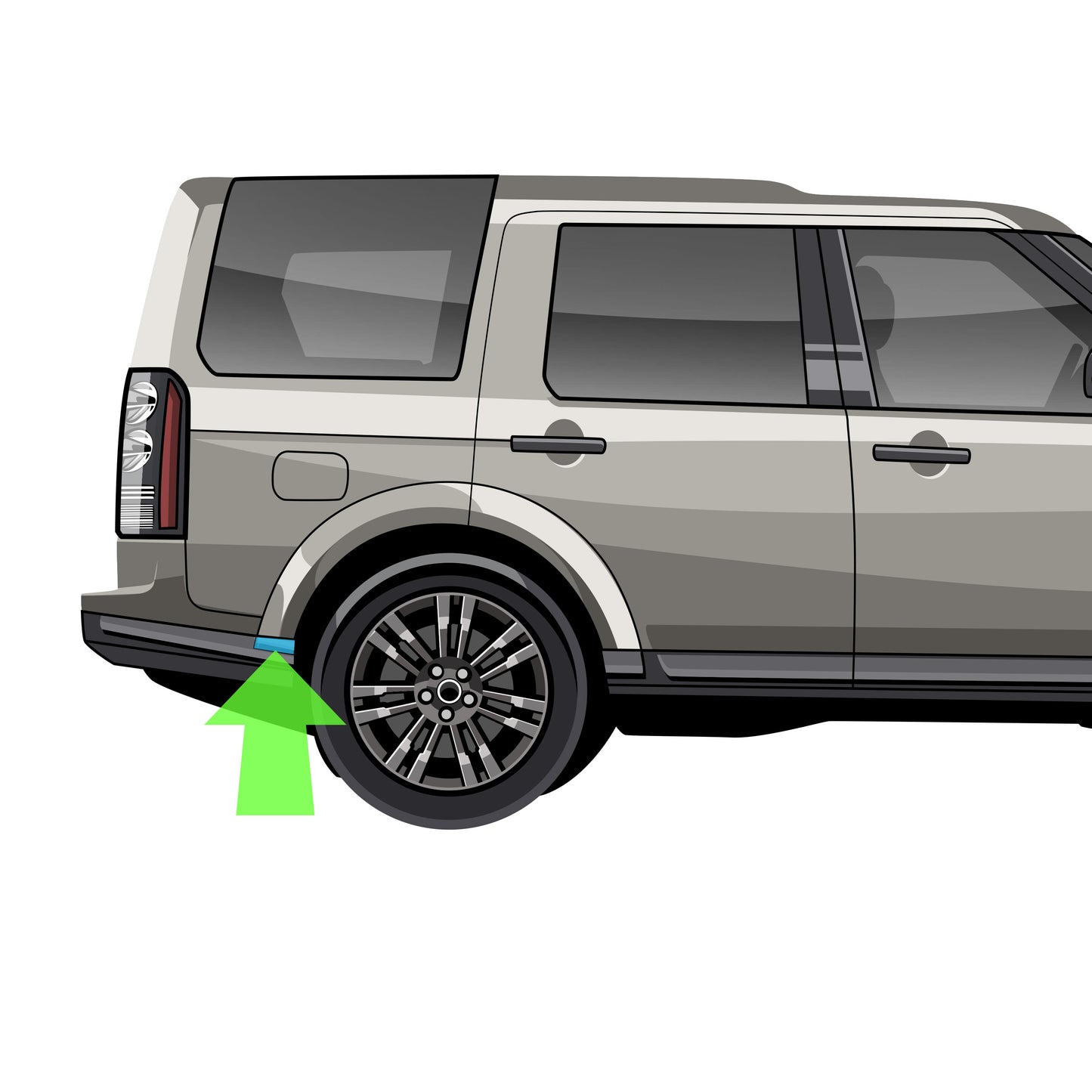Rear Right Wheel Arch End Cap 'Back End' for Land Rover Discovery 4