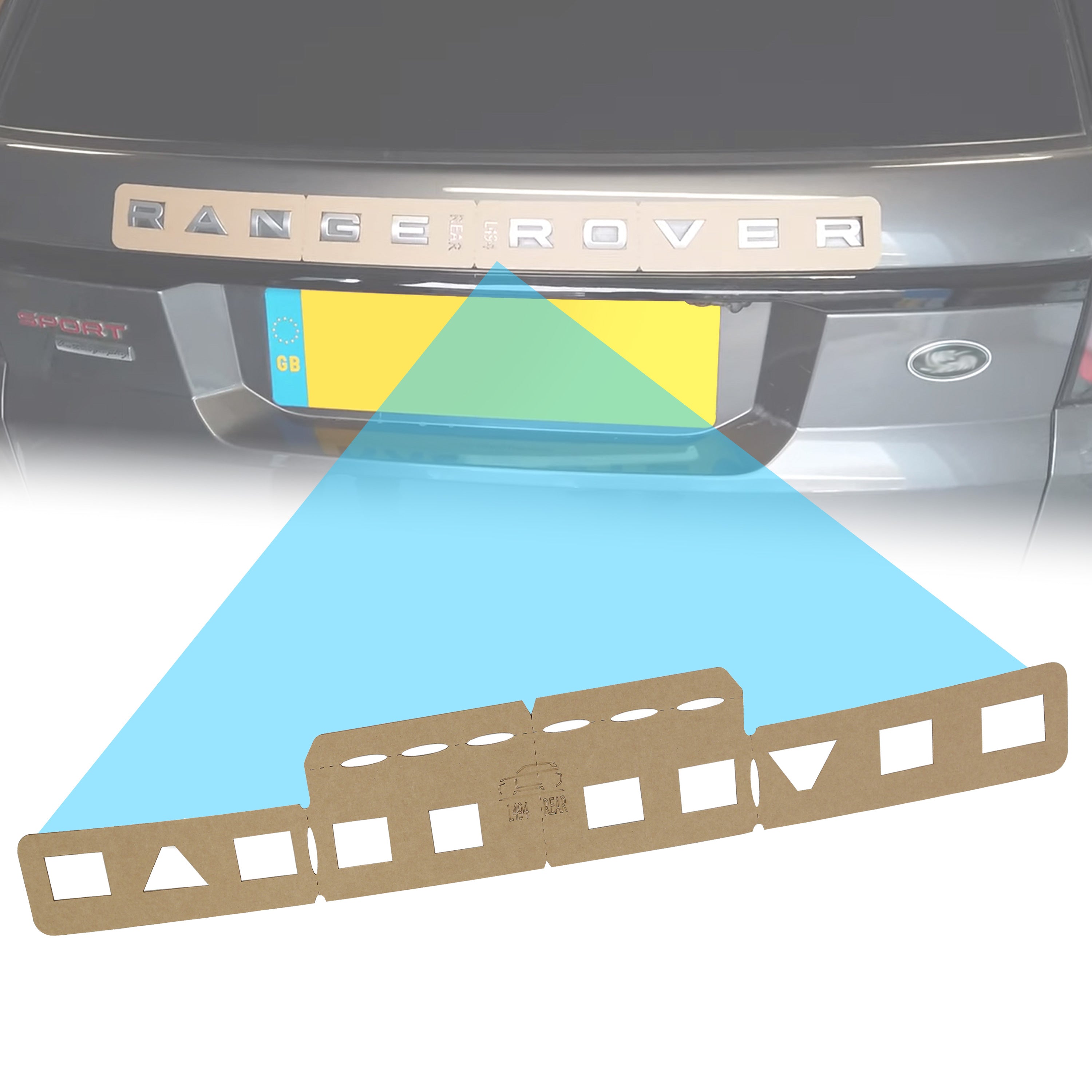 Rear Lettering Template for Range Rover Sport L494 β Powerful UK