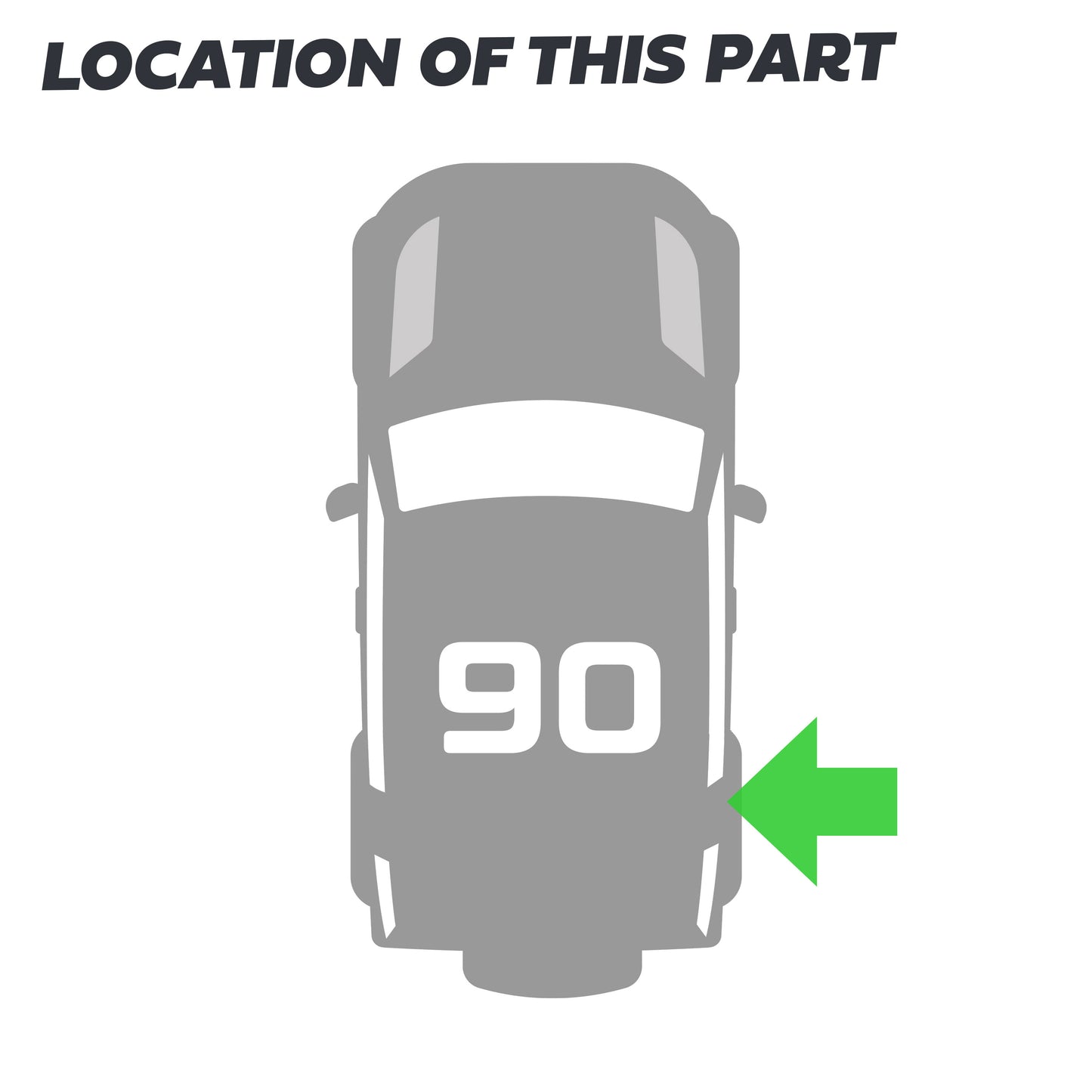 Silver Utility Side Rail for Land Rover Defender L663 90 - Right Kit