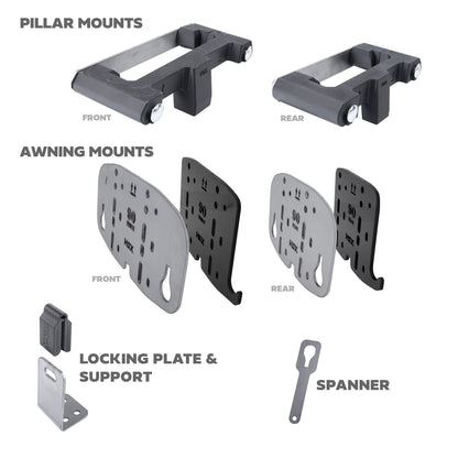 Awning Pillar Mount for Expedition Roof Rack for Land Rover Defender L663 90 - Right
