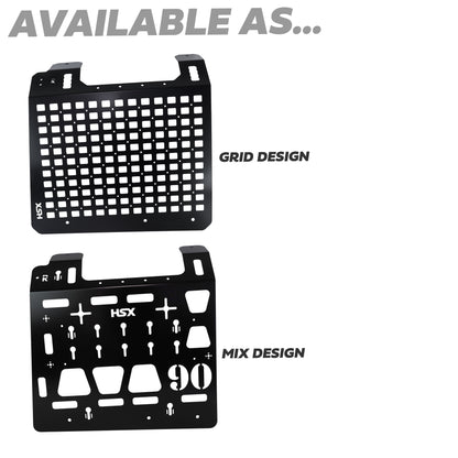 Molle Plate Kit - Black - Grid Design - RH - for Land Rover Defender L663 (90 Model)