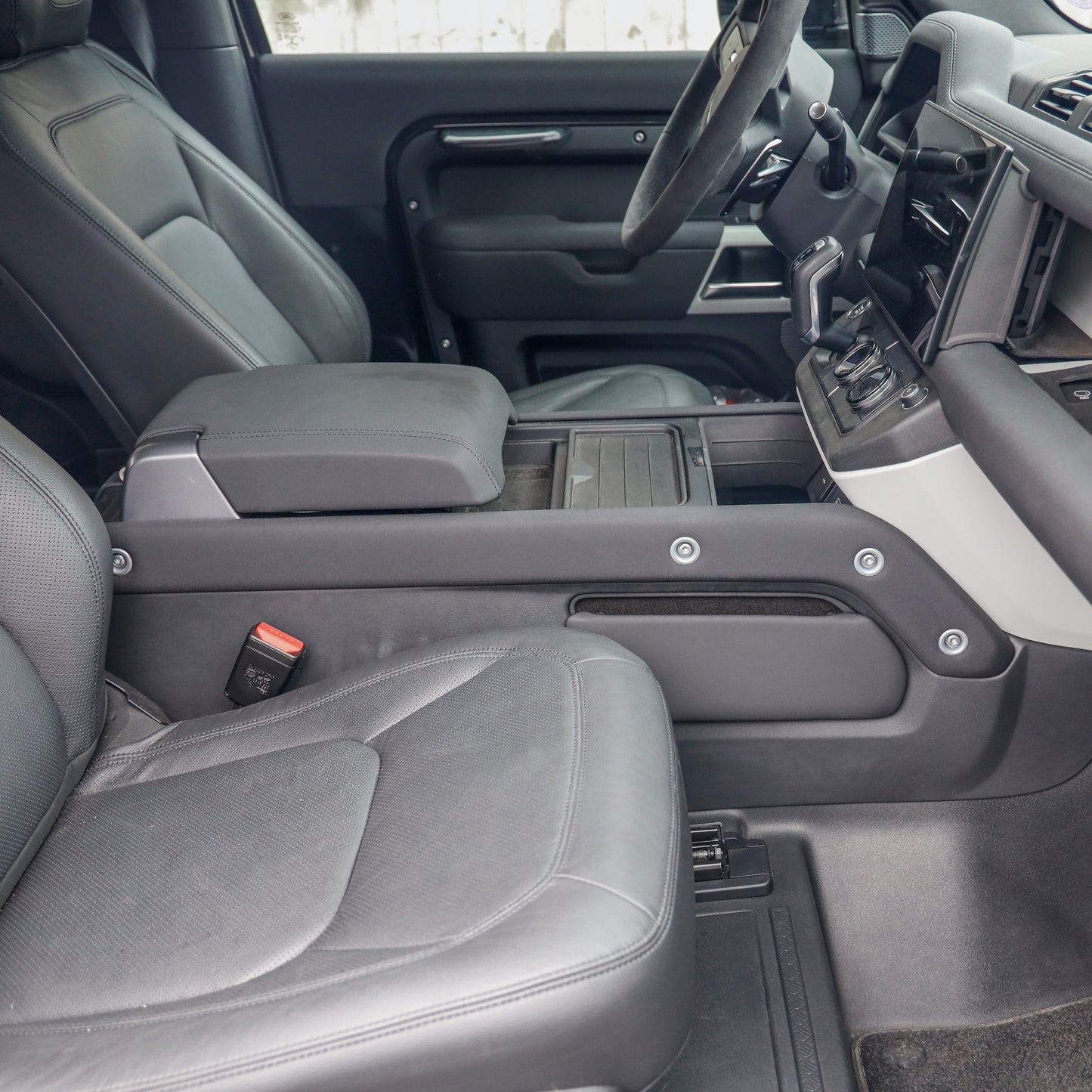 Centre Console Storage Panel for Land Rover Defender L663 in Ebony Black - Right