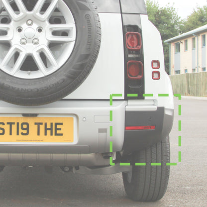 Rear Bumper Corner for Land Rover Defender L663 in Gloss Black - RIGHT