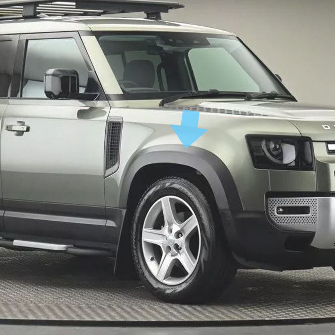 Front Right Extended Wheel Arch in Textured Plastic for Land Rover Defender L663 (110 model)