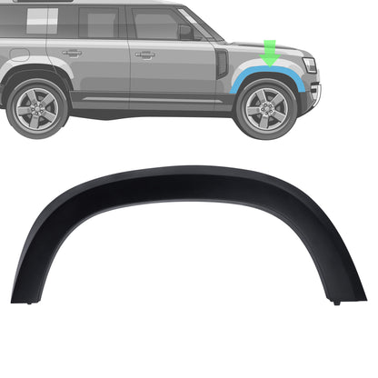 Front Right Extended Wheel Arch in Textured Plastic for Land Rover Defender L663 (110 model)