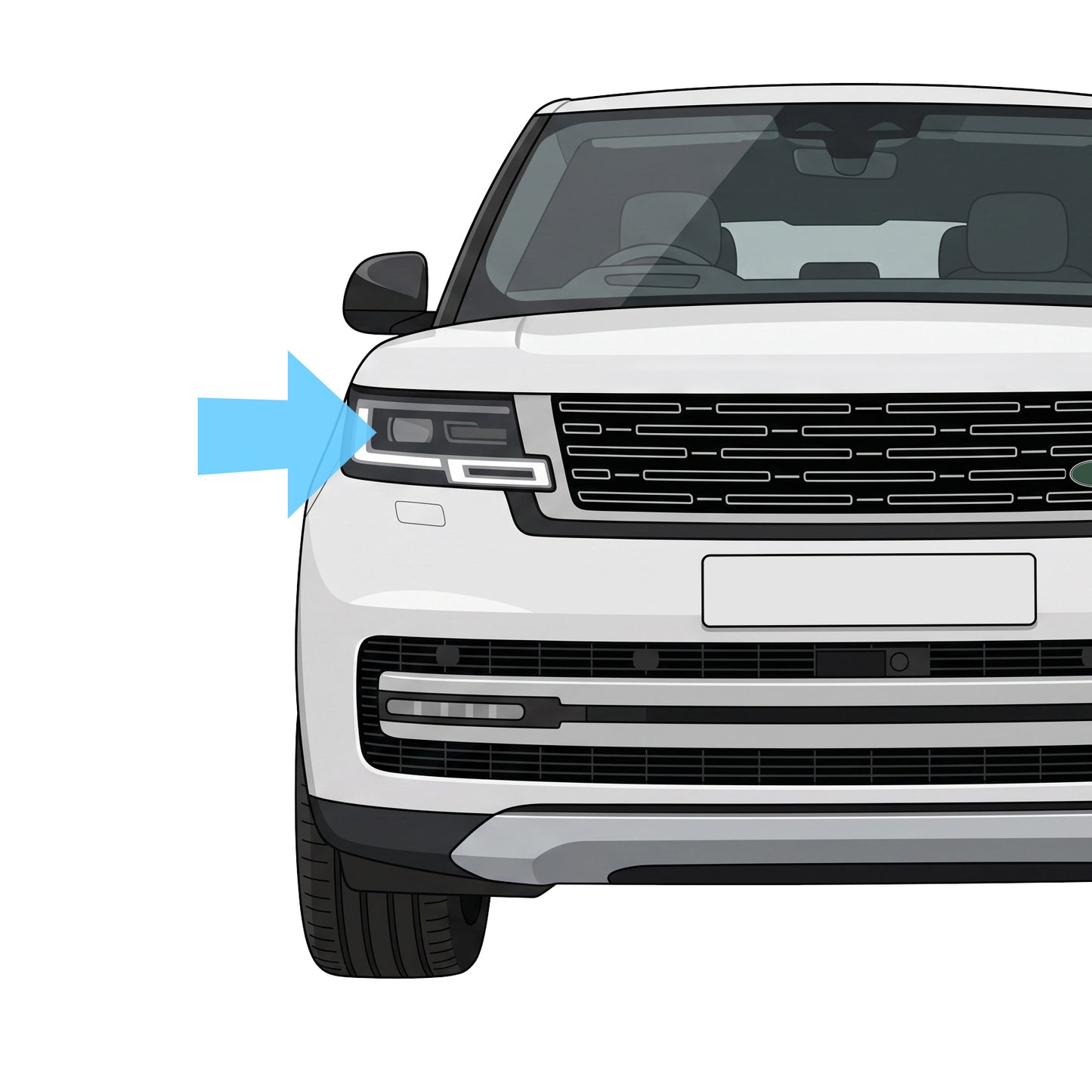 Replacement Headlight Lens for Range Rover L460 - RH