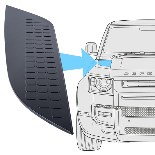Genuine 2026MY Bonnet Trim for Land Rover Defender L663 -  Gloss Black - Right