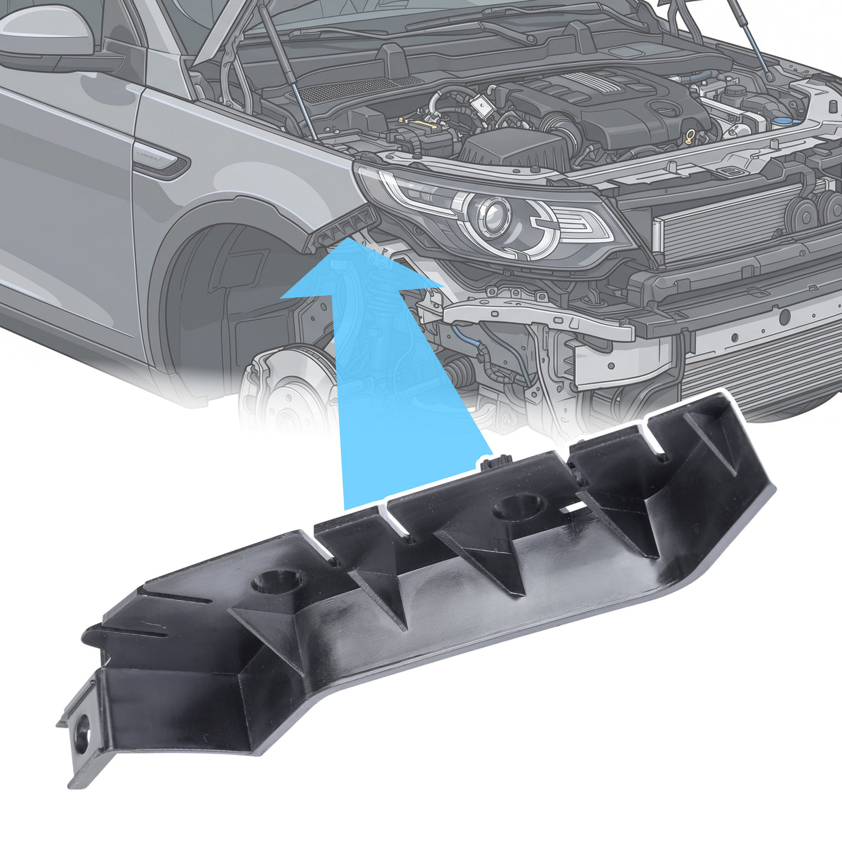 Front Bumper Bracket for Land Rover Discovery Sport 2015-19 - Right