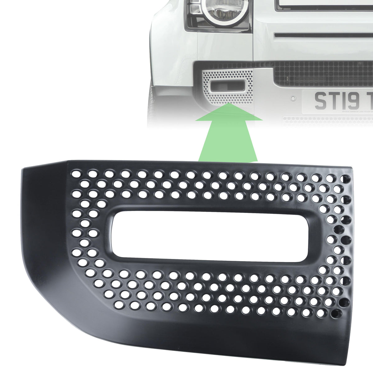 Fog Lamp Surround Grille for Land Rover Defender L663 - Unpainted - RIGHT