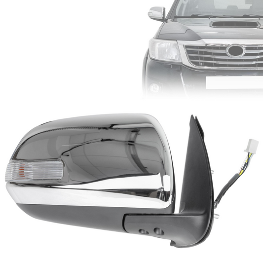 Wing Mirror Assembly - Chrome - RH - for Toyota Hilux Mk7 (2011-15)