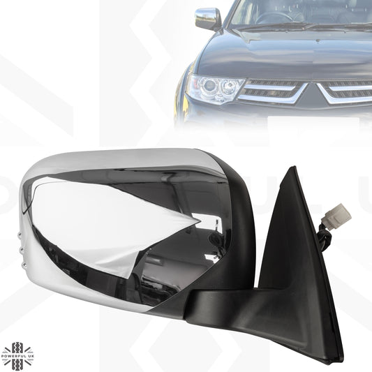 Wing Mirror Assembly - Chrome - RH - for Mitsubishi L200 2012-15