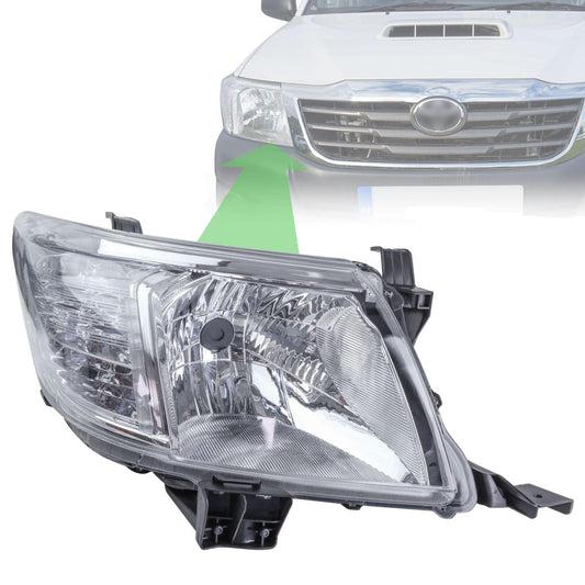 Headlight Assembly (Left Hand Drive) for Toyota Hilux Mk7 2011-15 - Right