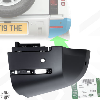 Rear Bumper Corner 'Genuine' for Land Rover Defender L663 in Textured Plastic - RIGHT
