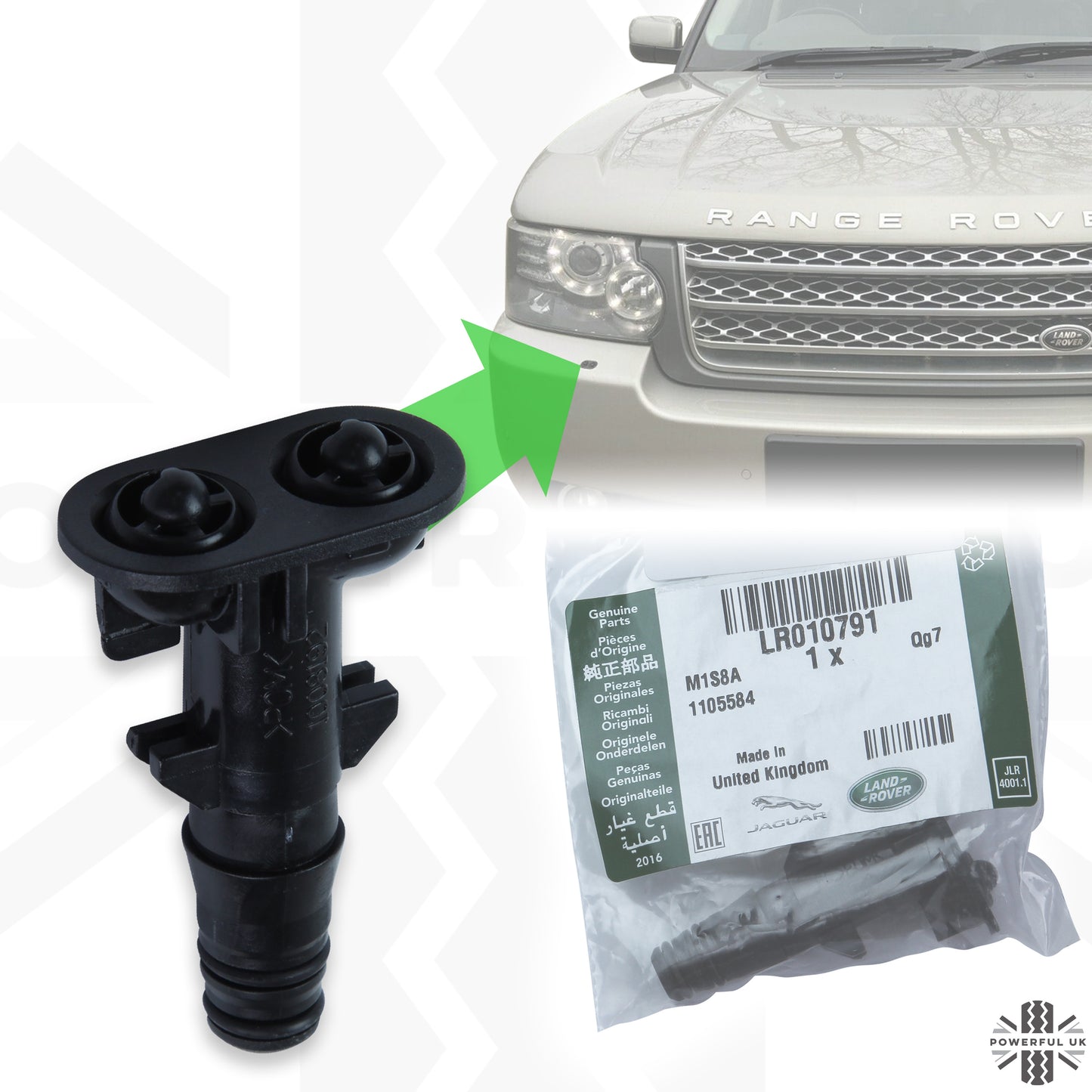 Headlight/Bumper Washer Jet Genuine for Range Rover L322 2010-13 RH