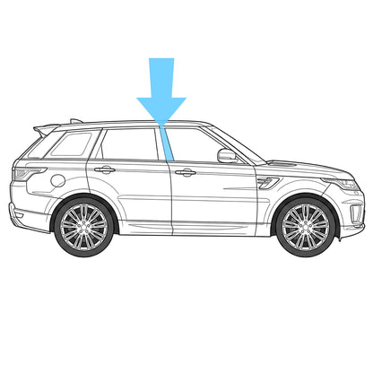 Genuine Front B Pillar Finisher in Gloss Black for Range Rover Sport L494 - Right