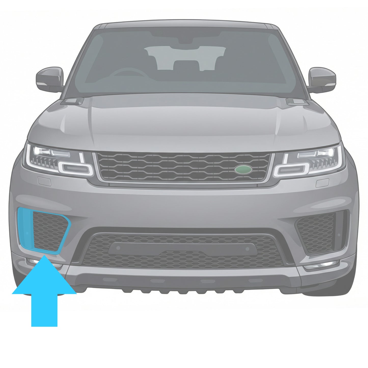 Front Bumper Grille Frame for Range Rover Sport L494 2018-22 - Right
