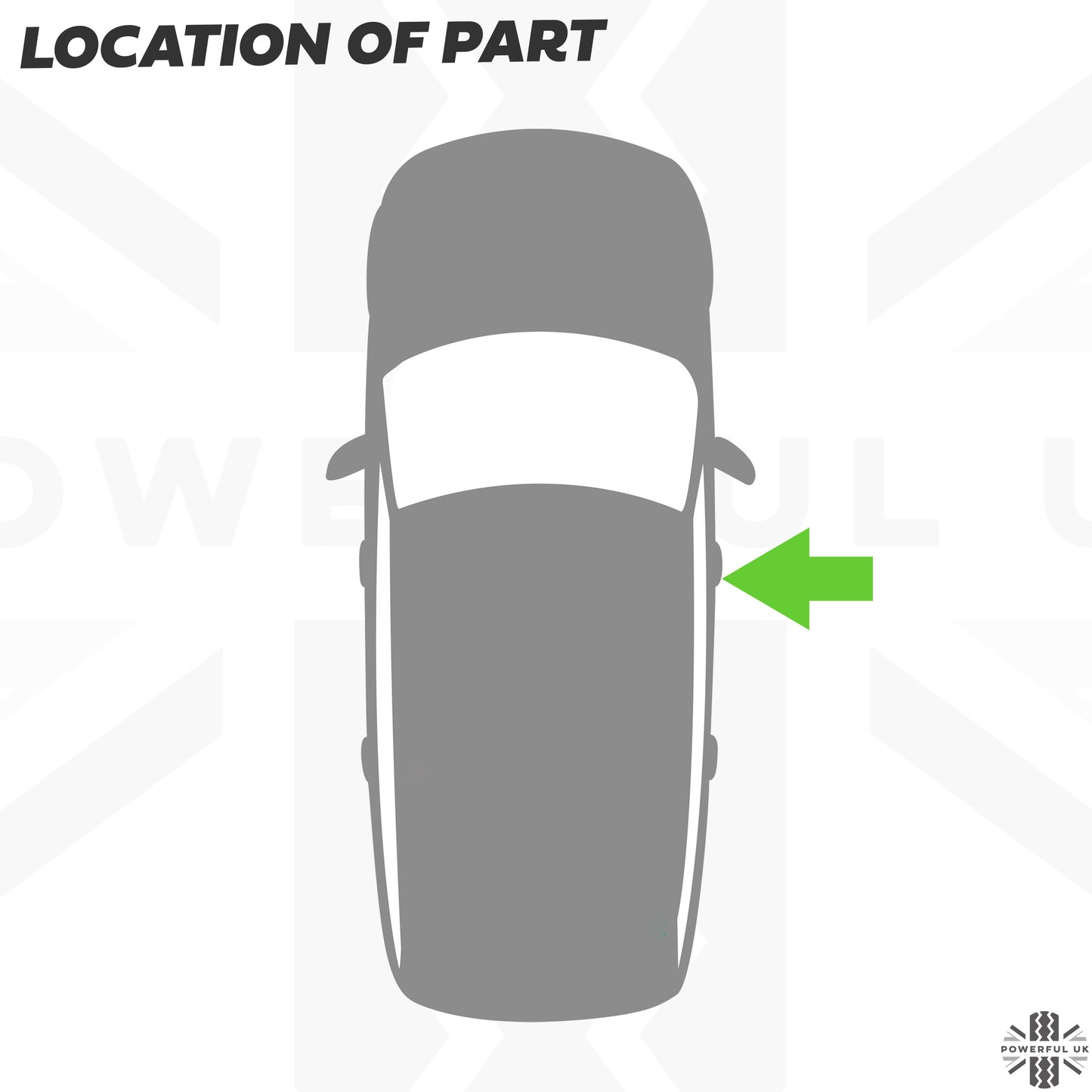 Replacement Door Handle Key Piece in Black for Range Rover Evoque - RH