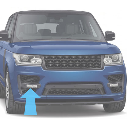 Front Fog Light Surround in Gloss Black for Range Rover L405 SVO (2013-17) - Right