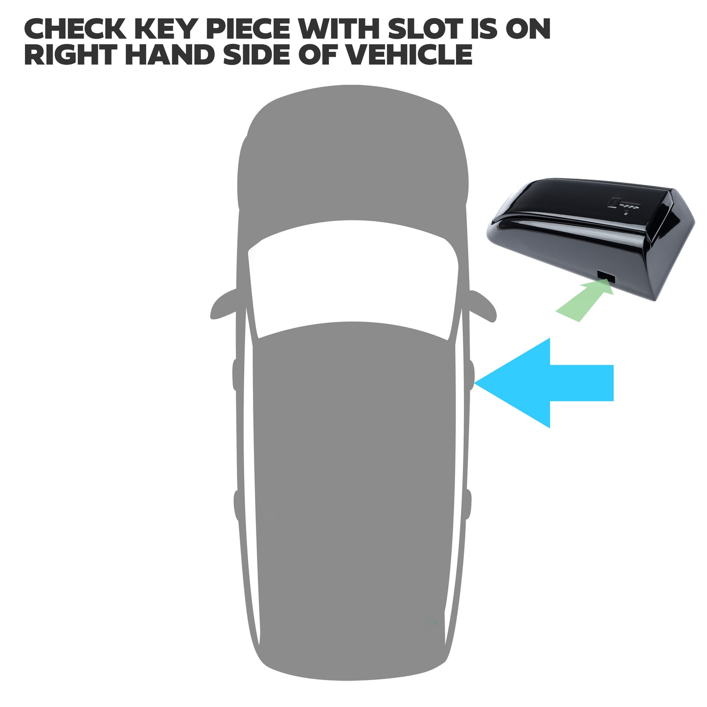 'Autobiography Style' Door Handles Skins in Black for Land Rover Discovery 5 - 8pc with Right Key Release