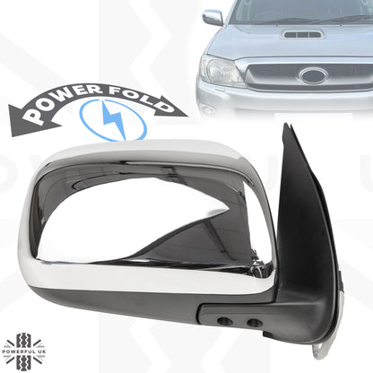 Wing Mirror Assembly - Chrome - RH - for Toyota Hilux Mk6 (WITH power fold)