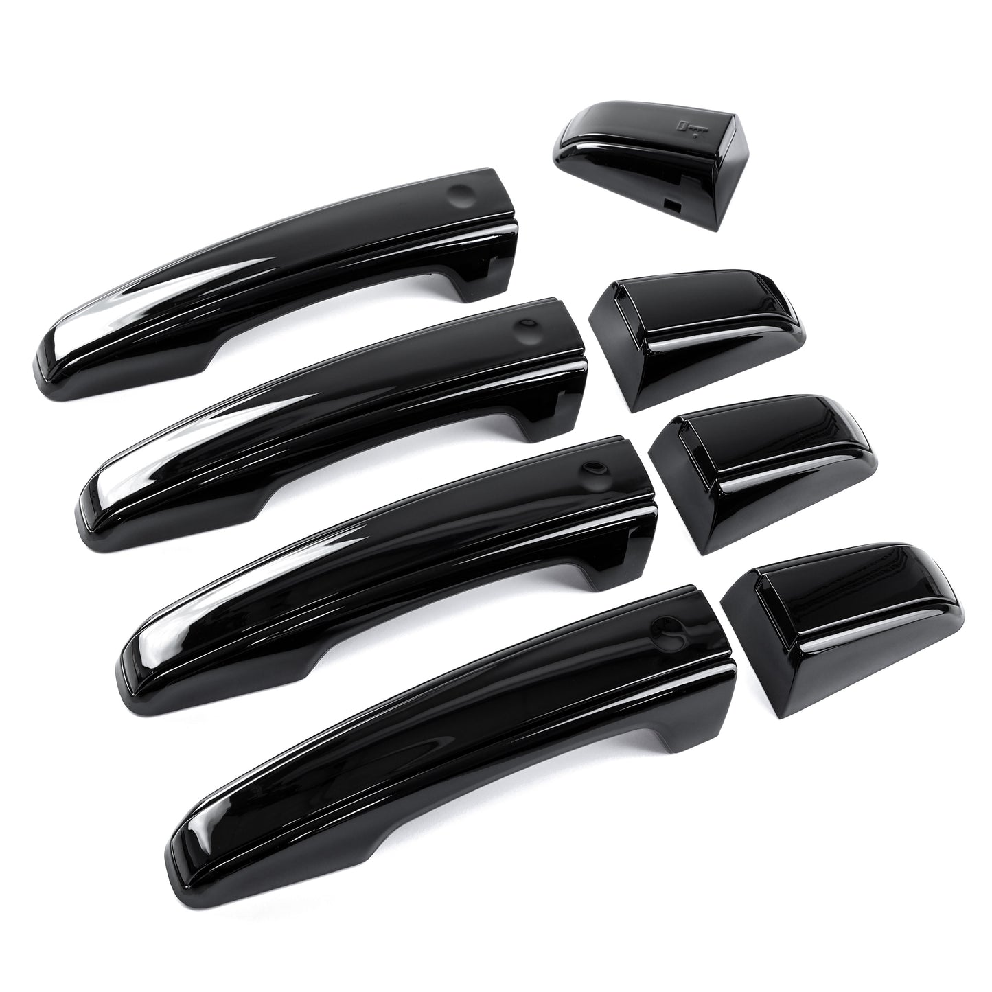 'Autobiography Style' Door Handles Skins in Black for Land Rover Discovery Sport - 8pc with Right Key Release