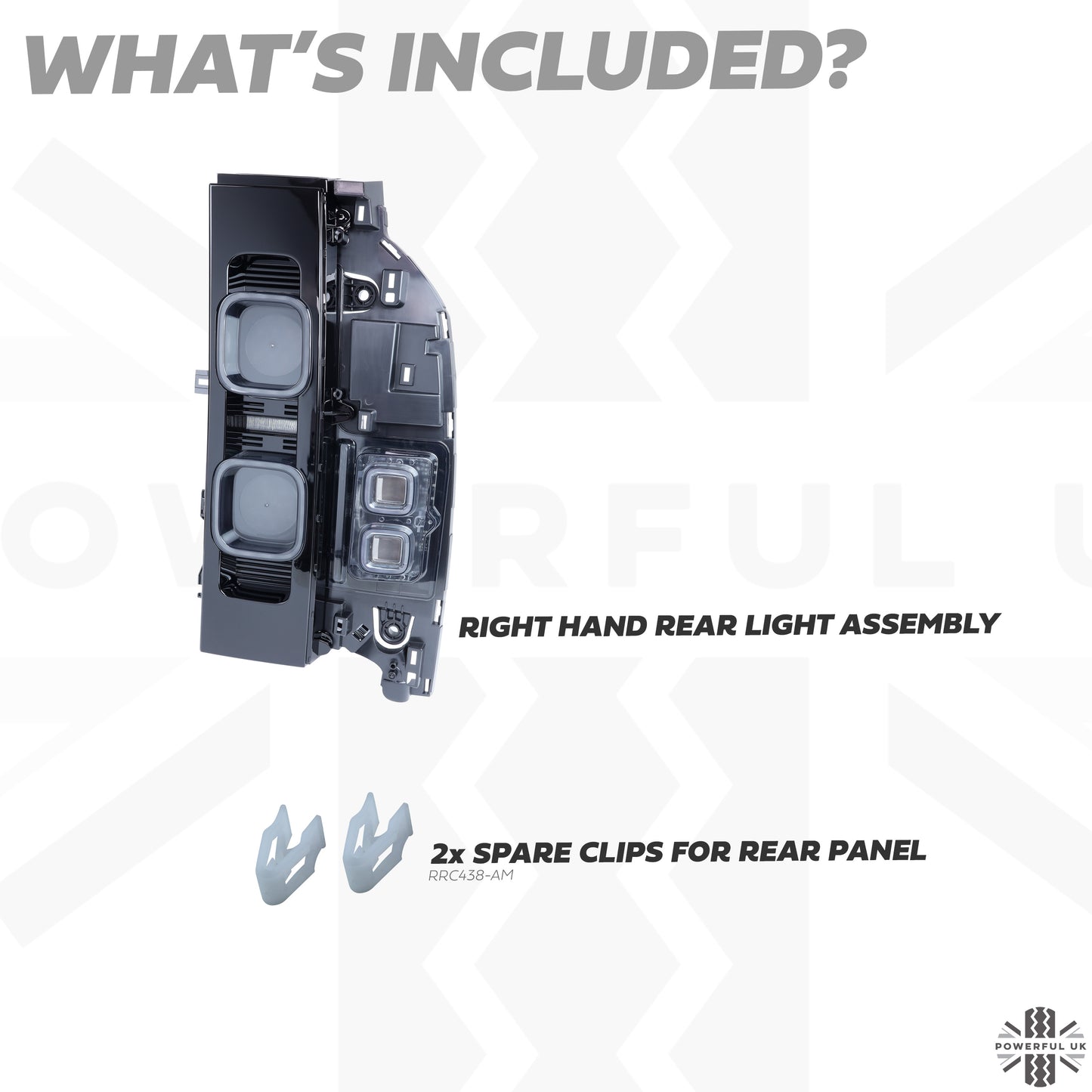 Smoked UK Rear Light Assembly (Aftermarket) for Land Rover Defender L663 - RH